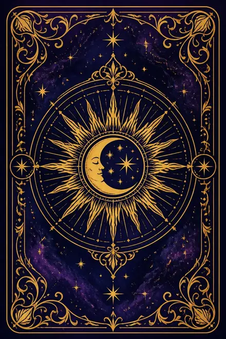 The Moon tarot card, face-down