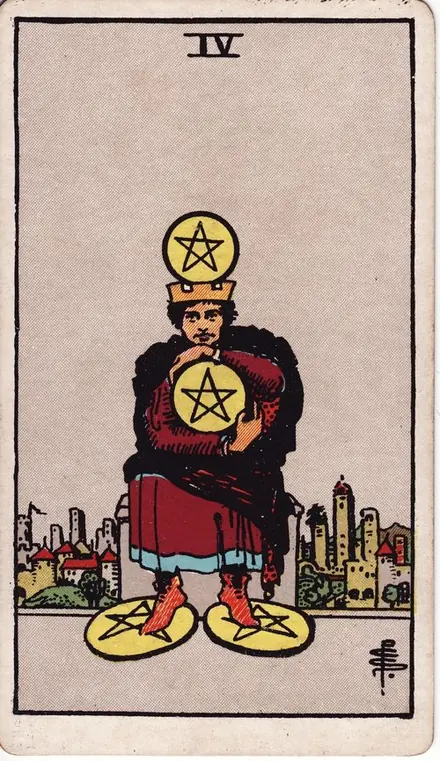 Four of Pentacles tarot card