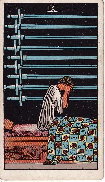 Nine of Swords tarot card